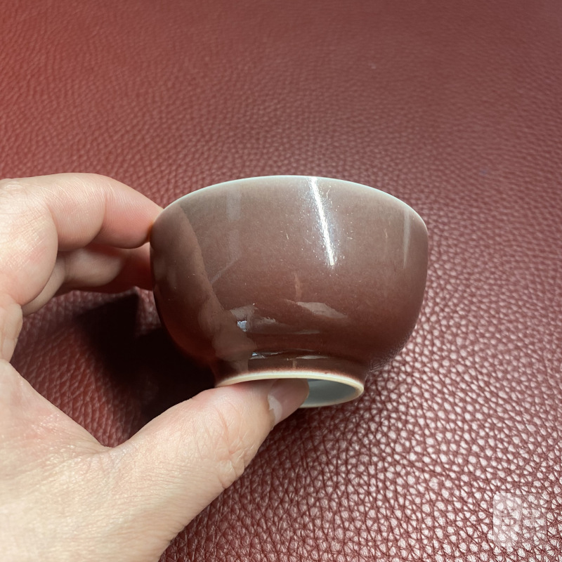 清雍正 霁红釉茶圆 - 图8